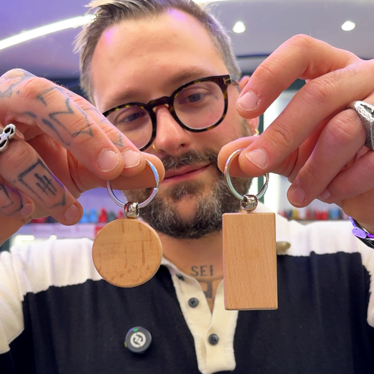 Portachiavi di legno personalizzabile