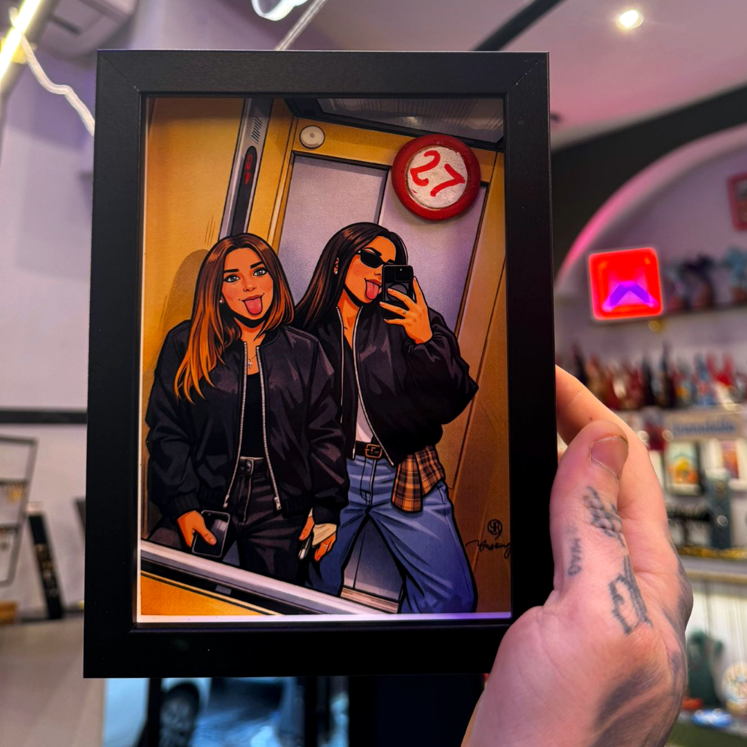 Quadretti 'cartoon' con caricatura personalizzata 10*13