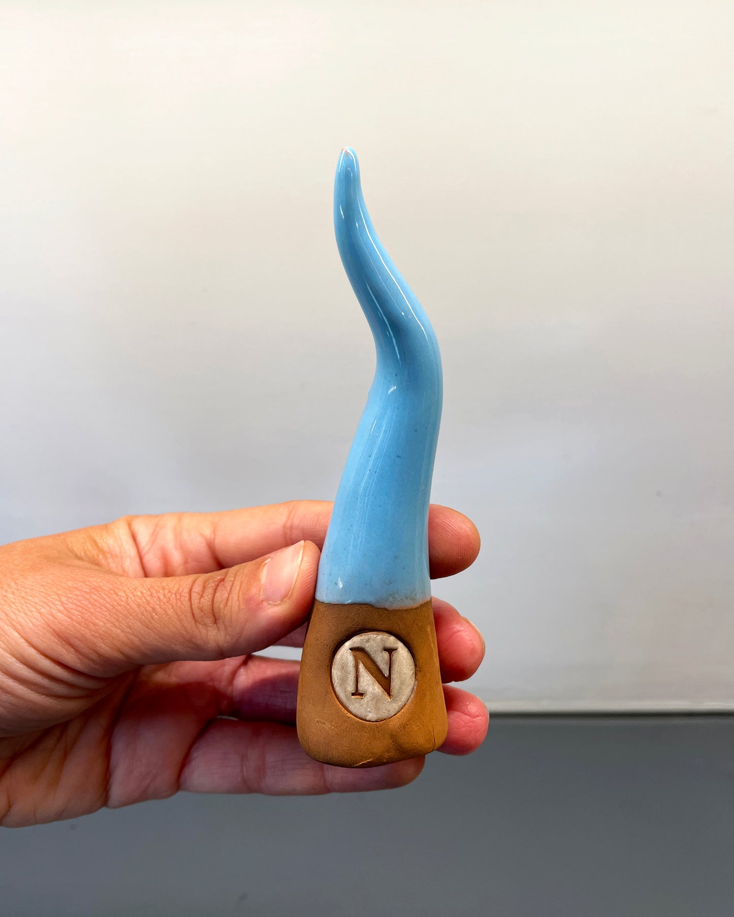 Corno Napoli calcio in ceramica