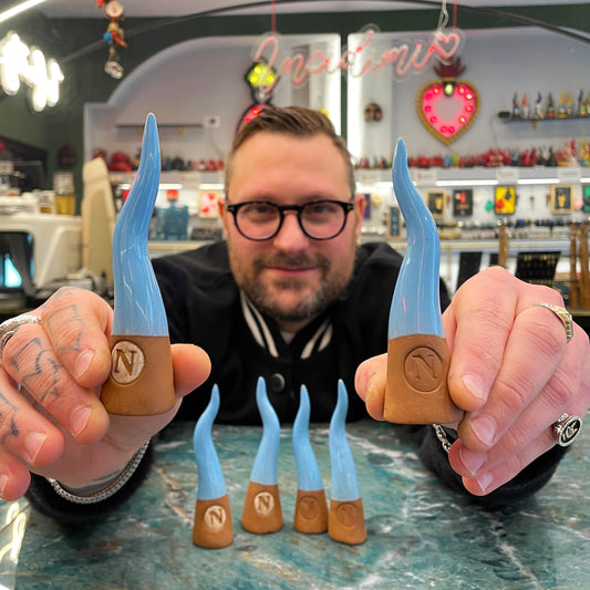 Corno Napoli calcio in ceramica