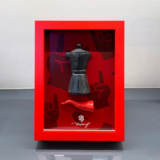 Quadretto 'Moka scaramantica' 13*18