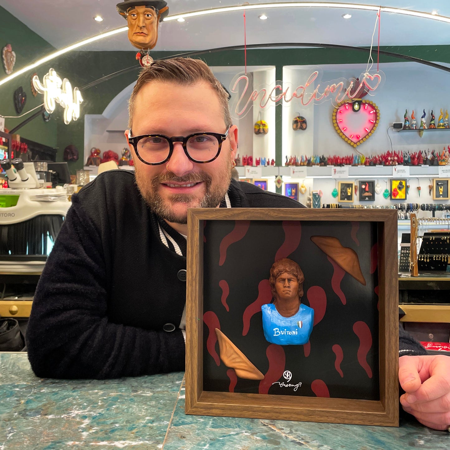 Quadro Maradona 25*25