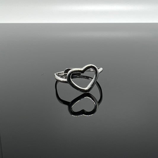 anello cuore contorno sottile