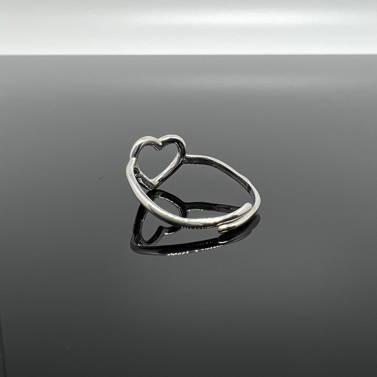anello cuore contorno sottile