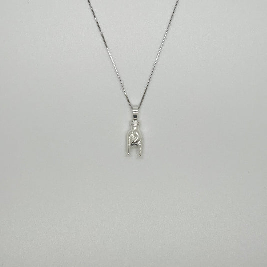 ciondolo argento corna fortuna tiè