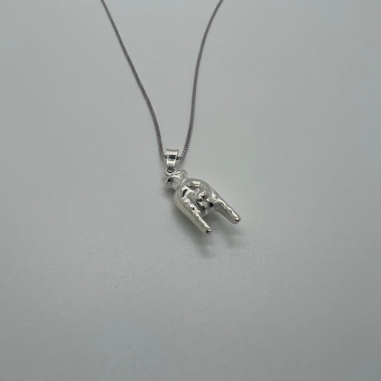 ciondolo argento corna fortuna tiè