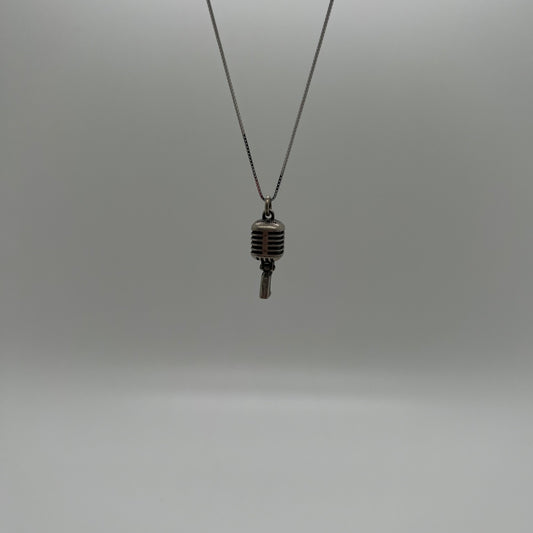 ciondolo microfono anni 80 shure brunito