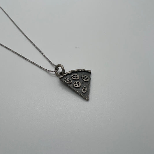 ciondolo trancio di pizza brunito