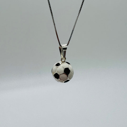 ciondolo pallone da calcio smaltato