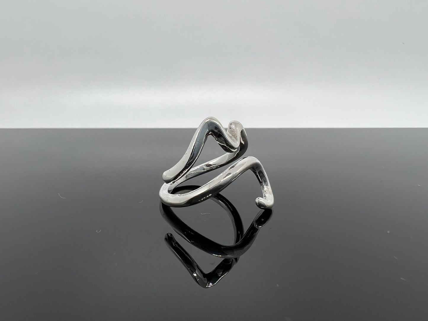 Anello Vesuvio stilizzato argento