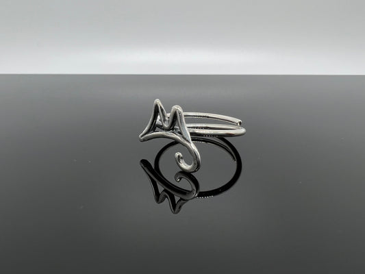 anello con Vesuvio stilizzato argento