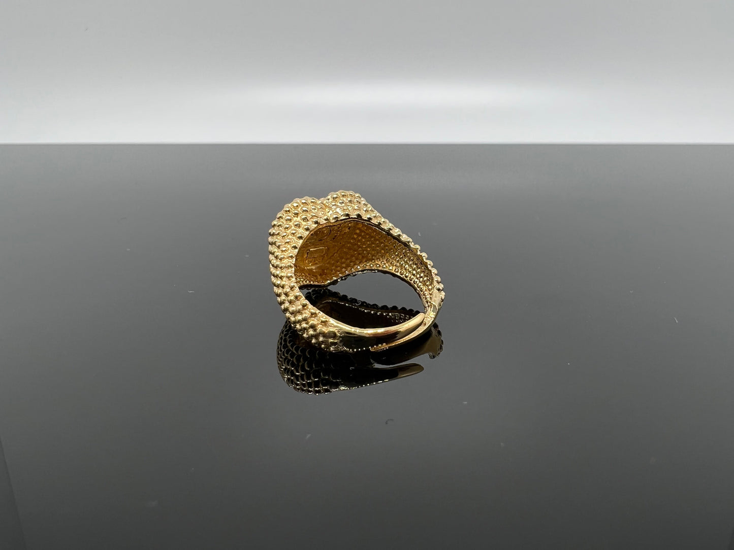 anello cuore puntinato