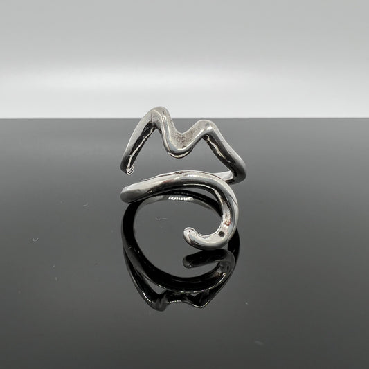 Anello Vesuvio stilizzato argento