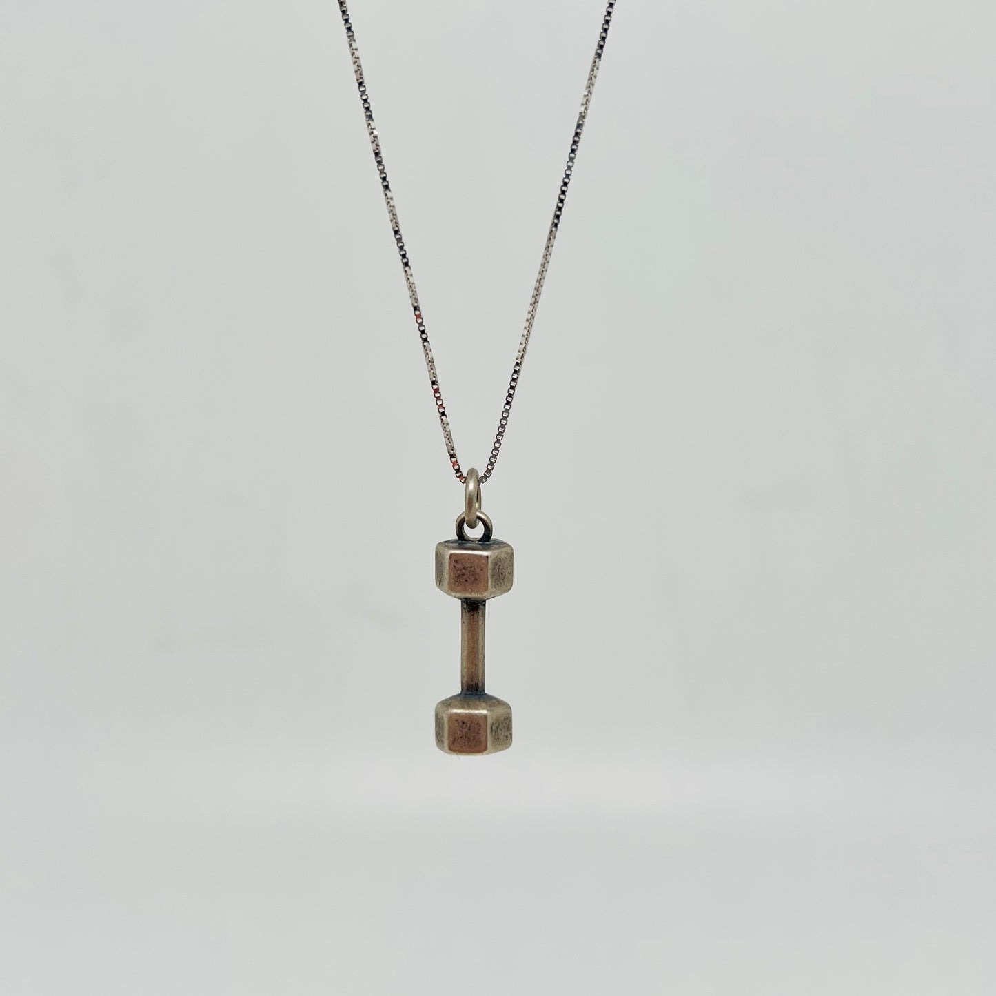 Ciondolo argento Bilanciere brunito