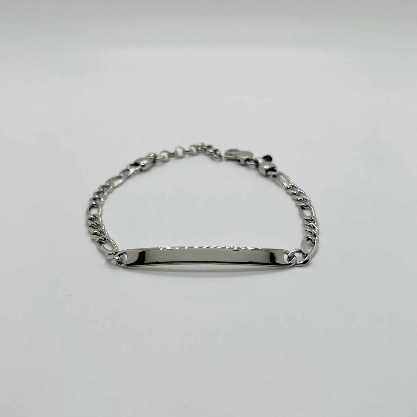 Bracciale argento 3+1 con targhetta