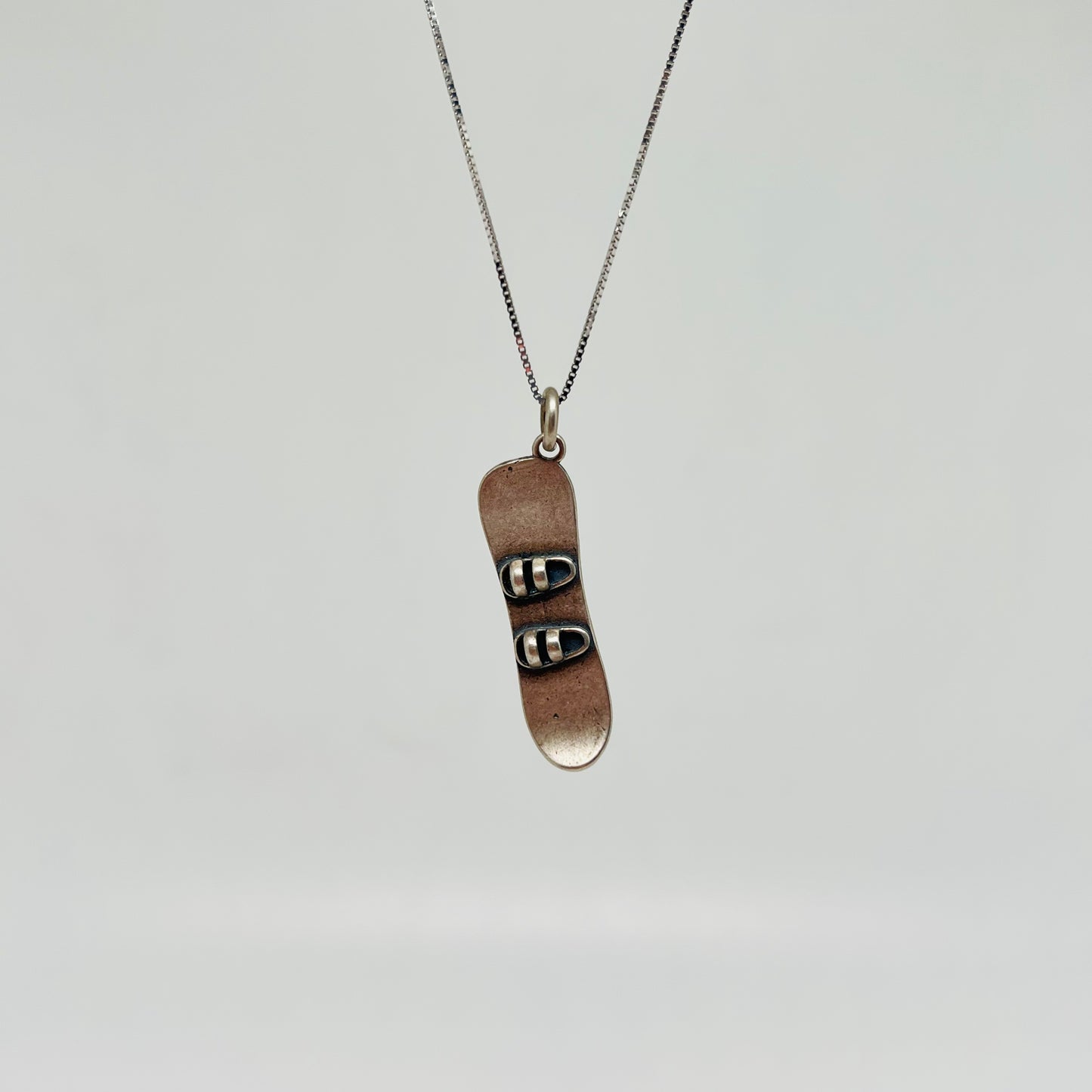 Ciondolo argento Snowboard