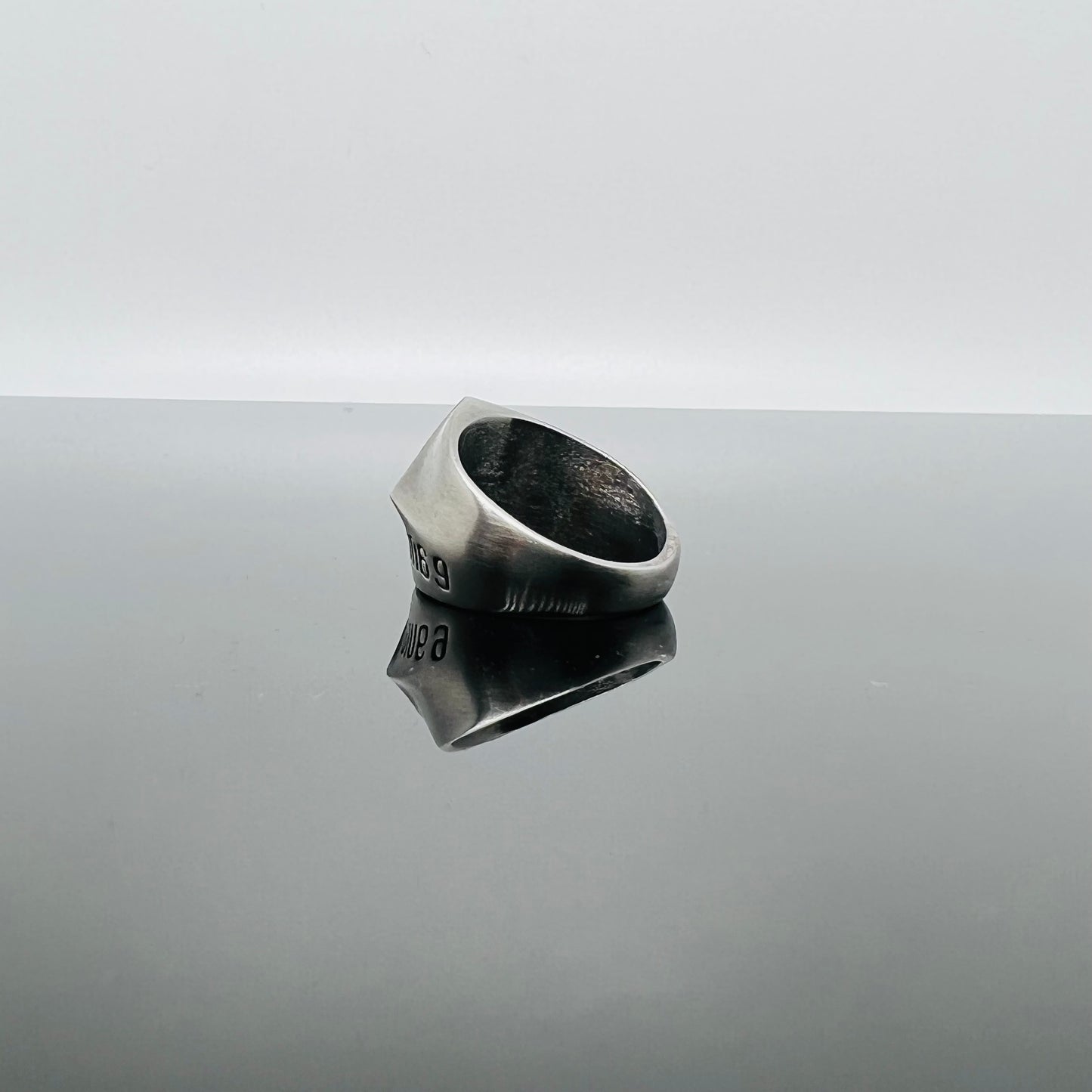 Anello rombo satinato