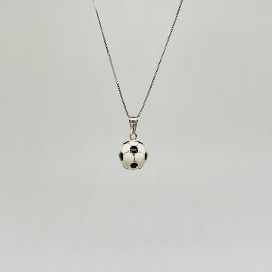 Ciondolo argento pallone calcio