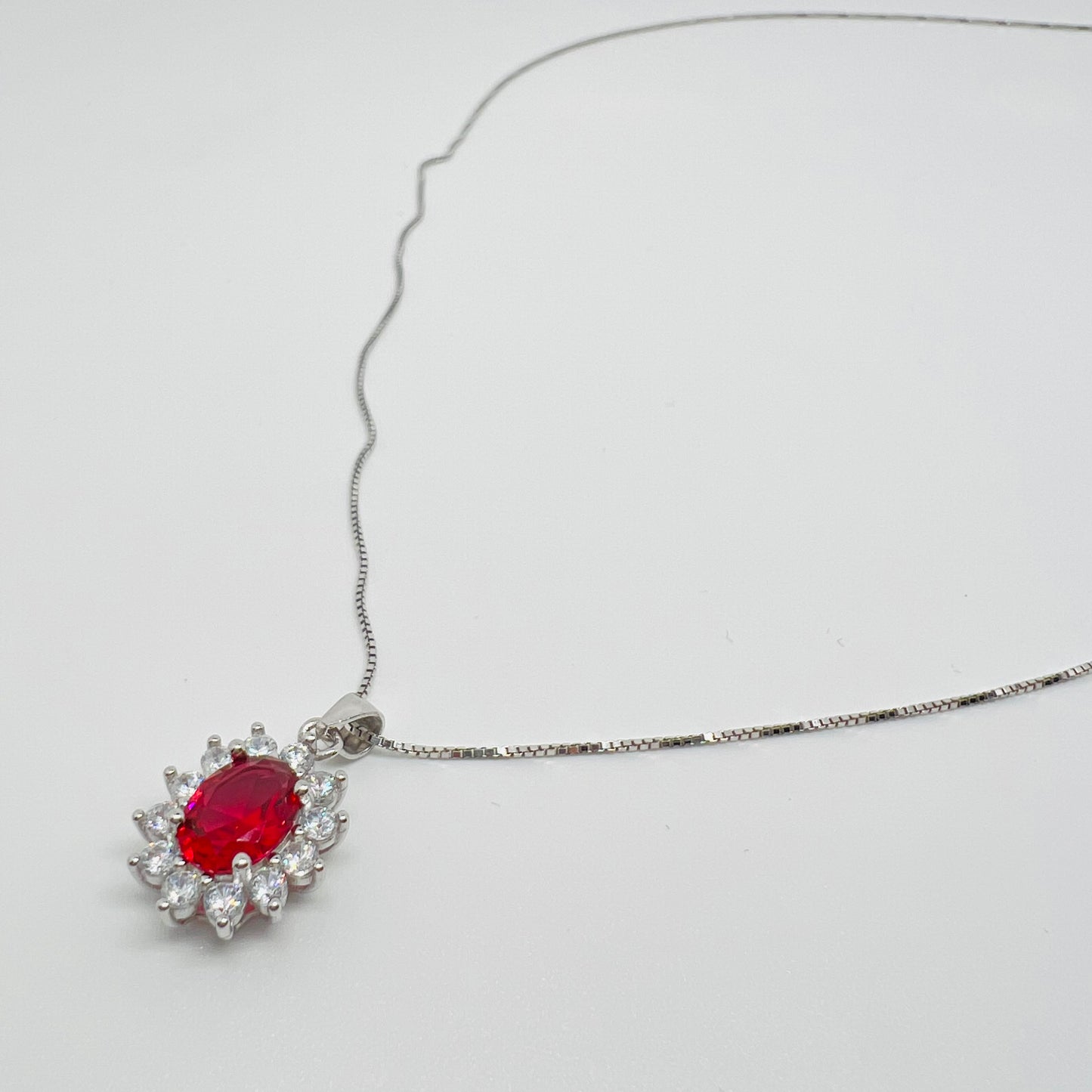 Ciondolo argento kate rosso