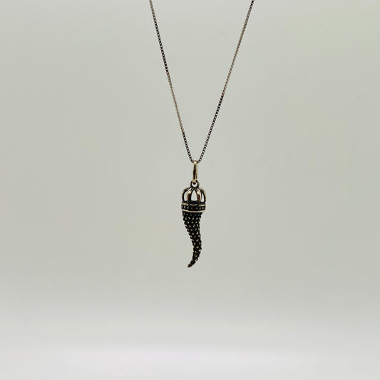 Collana argento Corno Puntinato