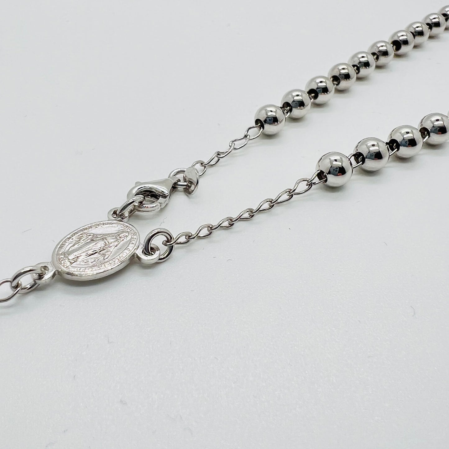 Collana argento Rosario medium 6mm