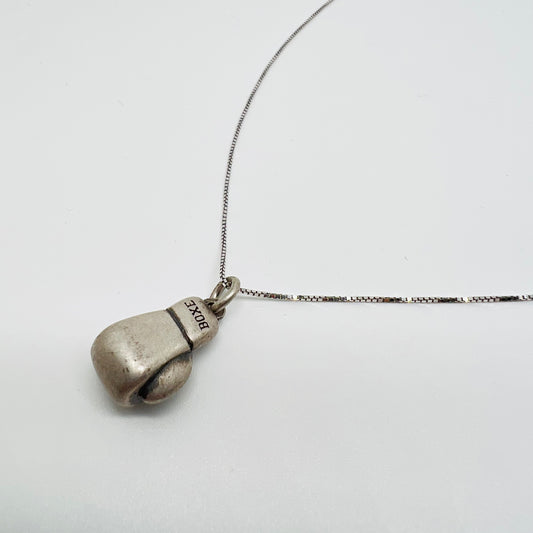 Ciondolo argento Guantone Boxe small