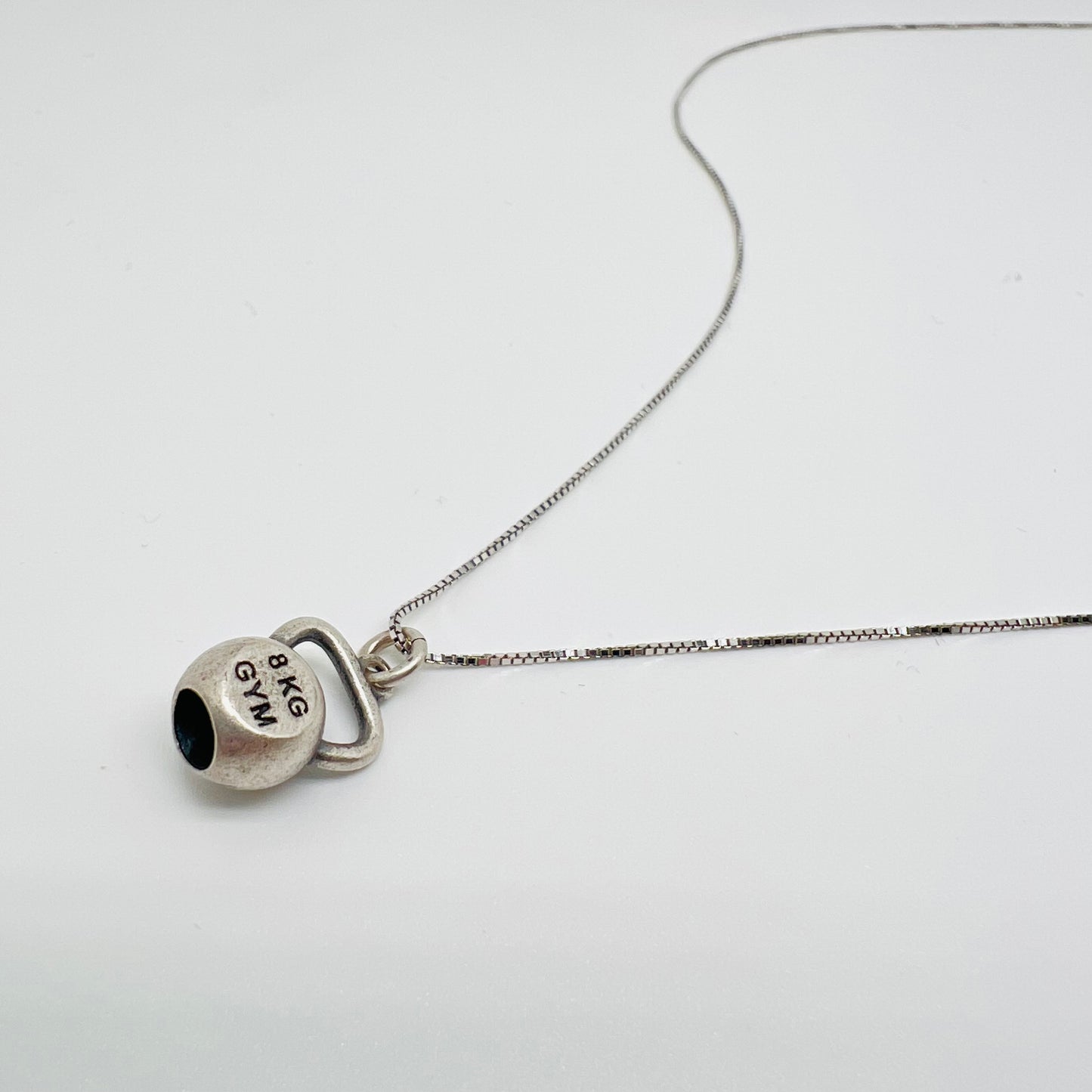 Ciondolo argento Kettlebell