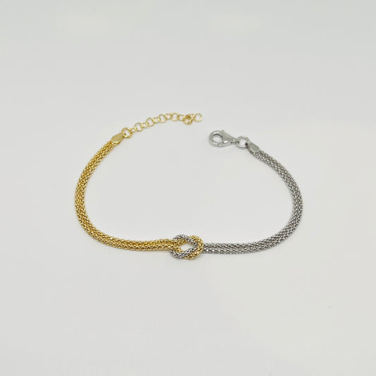 Bracciale argento Fusion argento/oro