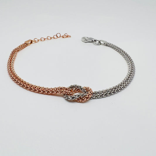 Bracciale argento Fusion argento/oro rosa