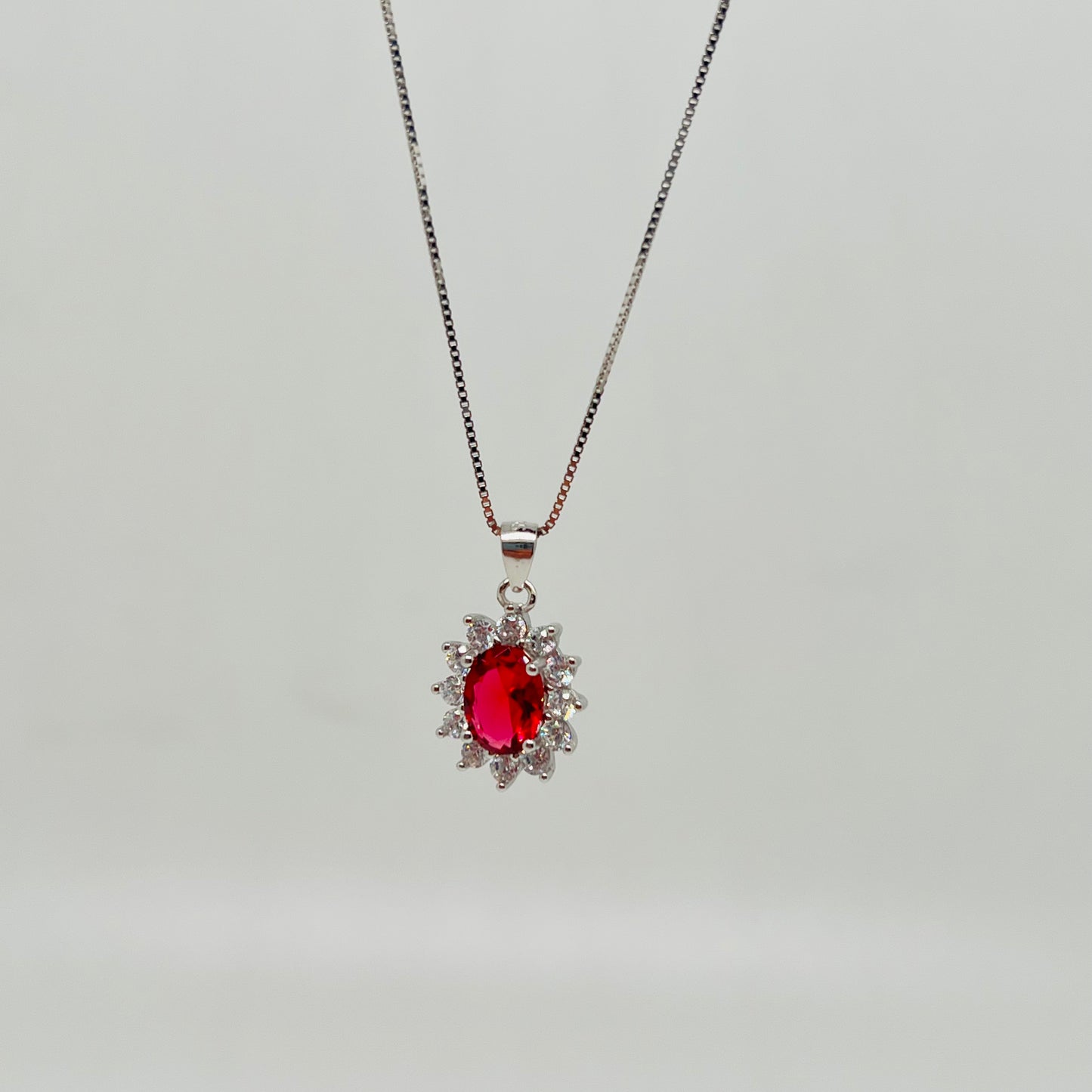 Ciondolo argento kate rosso