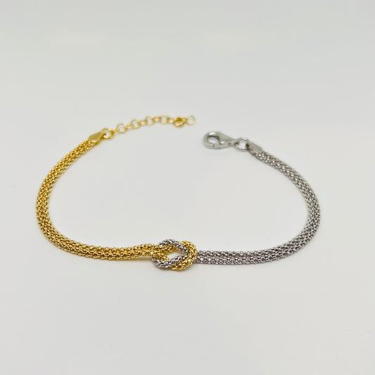 Bracciale argento Fusion argento/oro