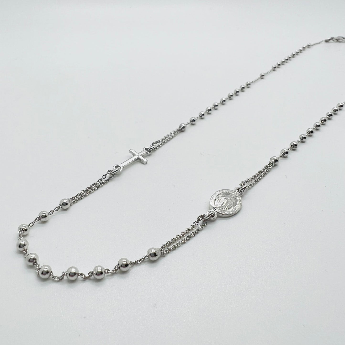Collana argento Rosario brasiliano fine 2mm