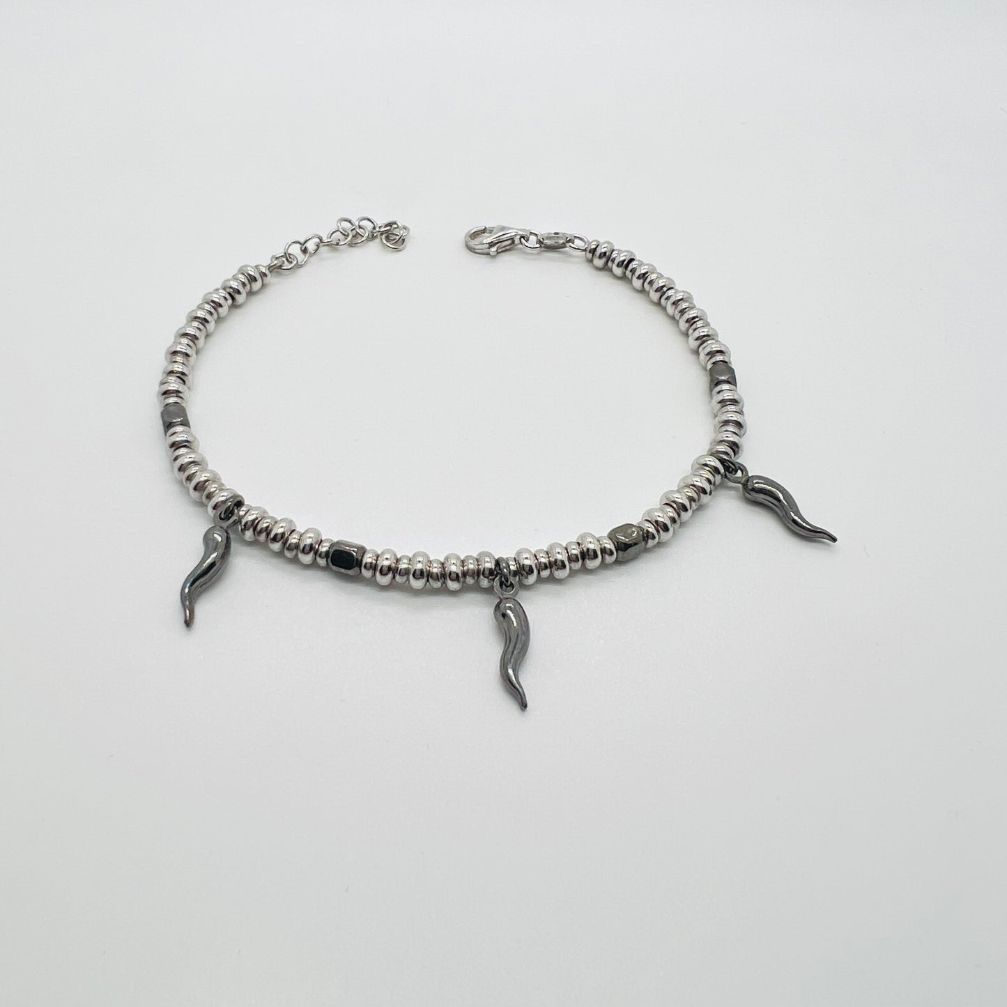 Bracciale argento Black horn