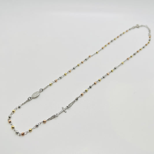 Collana argento Rosario brasiliano multicolor