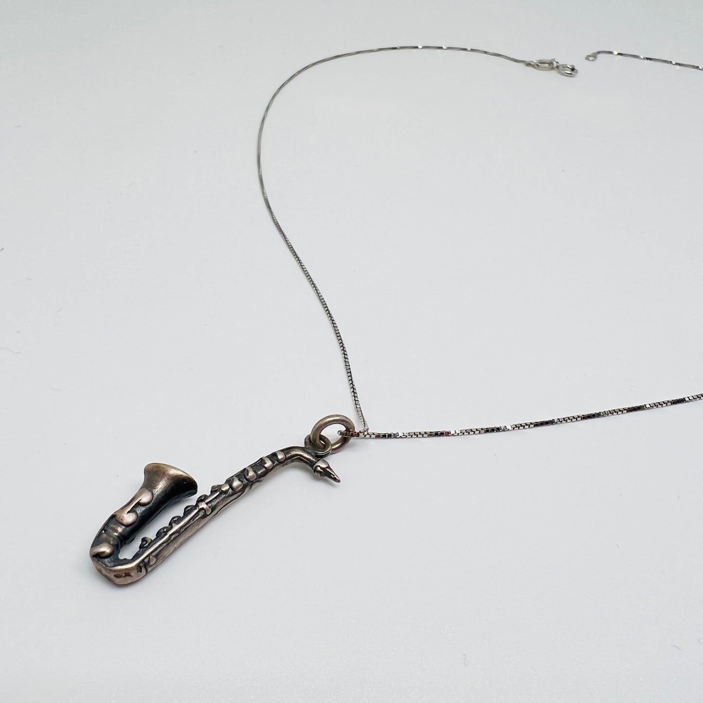 Ciondolo argento sassofono