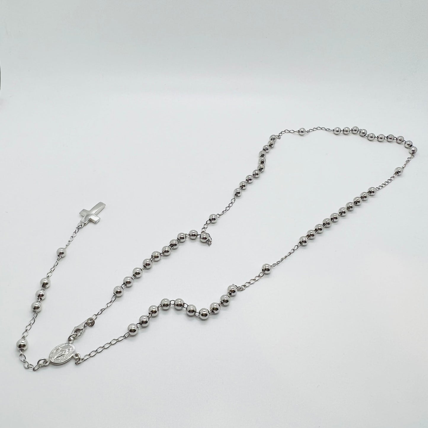 Collana argento Rosario medium 6mm
