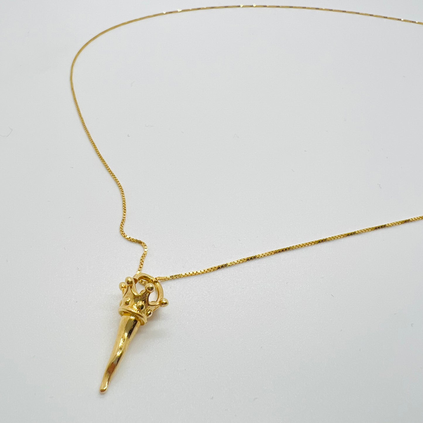 Collana argento corno Regina