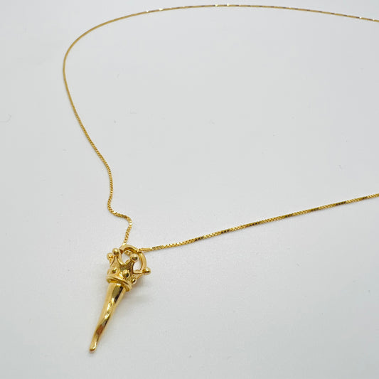 Collana argento corno Regina