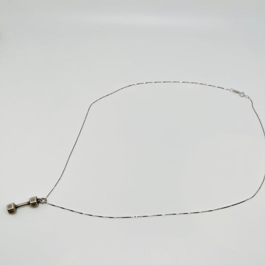 Ciondolo argento Bilanciere brunito
