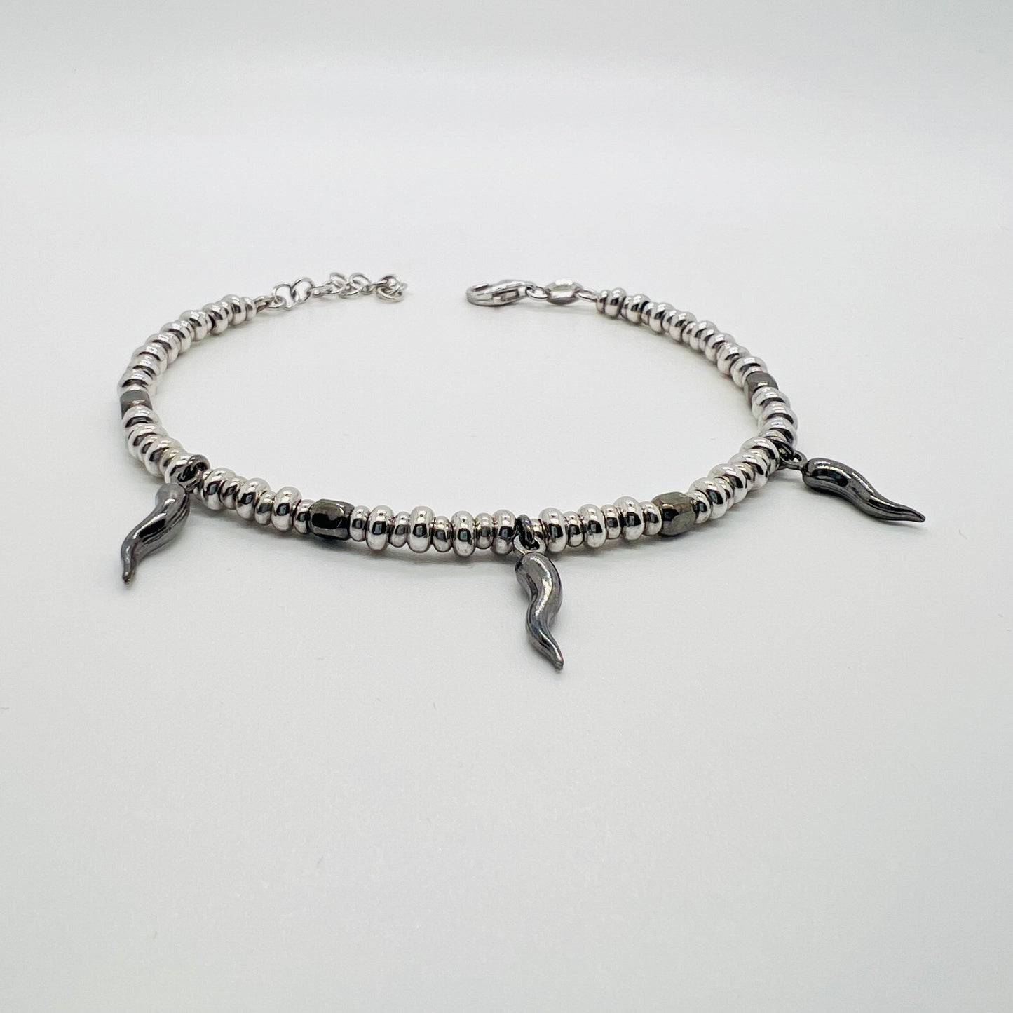 Bracciale argento Black horn