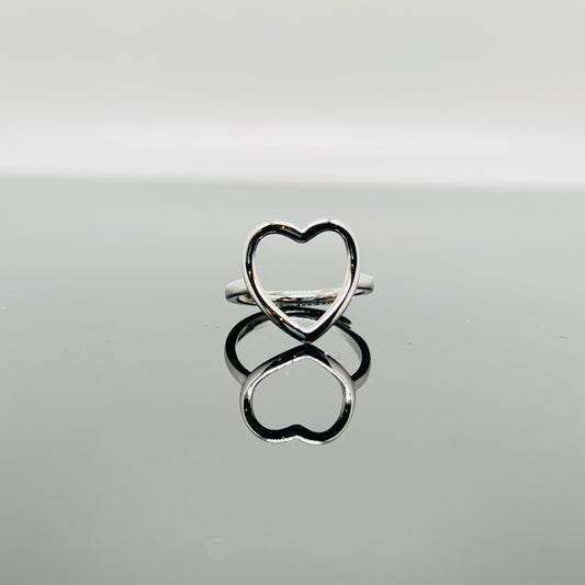 Anello cuore contorno grande