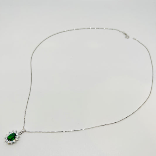 Ciondolo argento kate verde