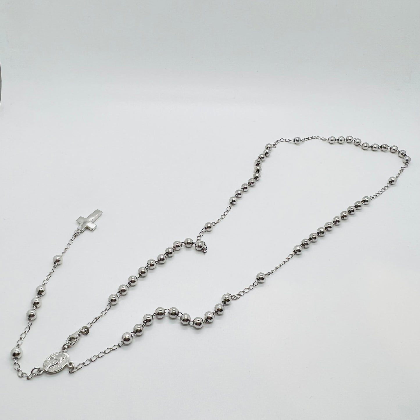 Collana argento Rosario medium 6mm