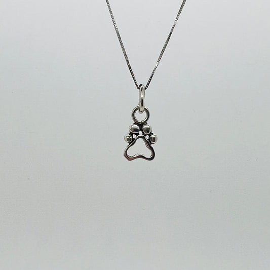 Ciondolo argento zampa cane vuota