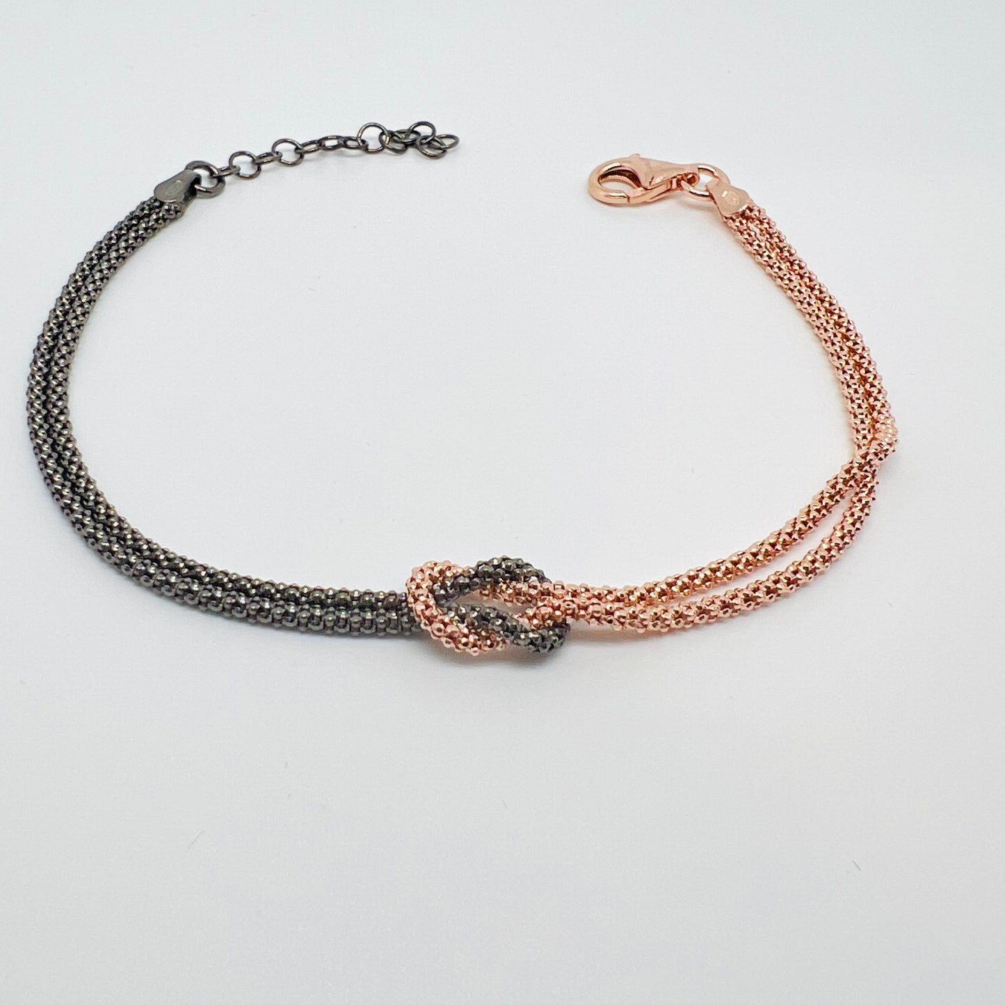 Bracciale argento Fusion canna di fucile/oro rosa