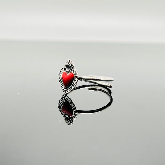 Anello fede cuore sacro smaltato
