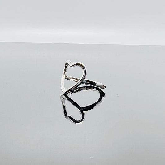 Anello cuore contorno grande