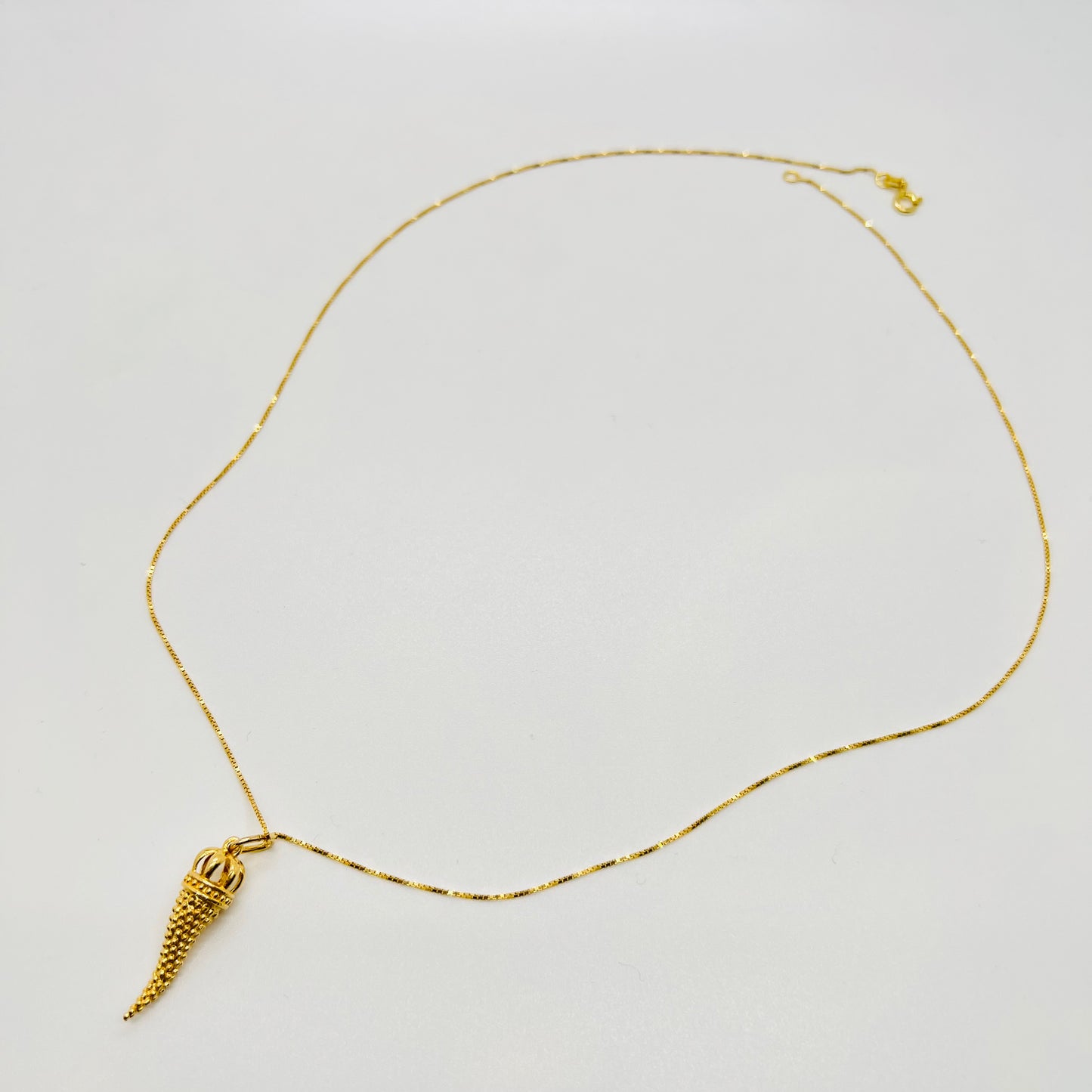 Collana argento Corno Puntinato