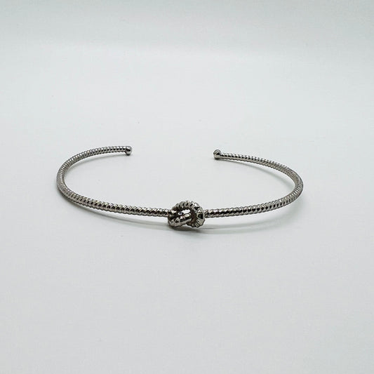 Bracciale rigido argento nodino