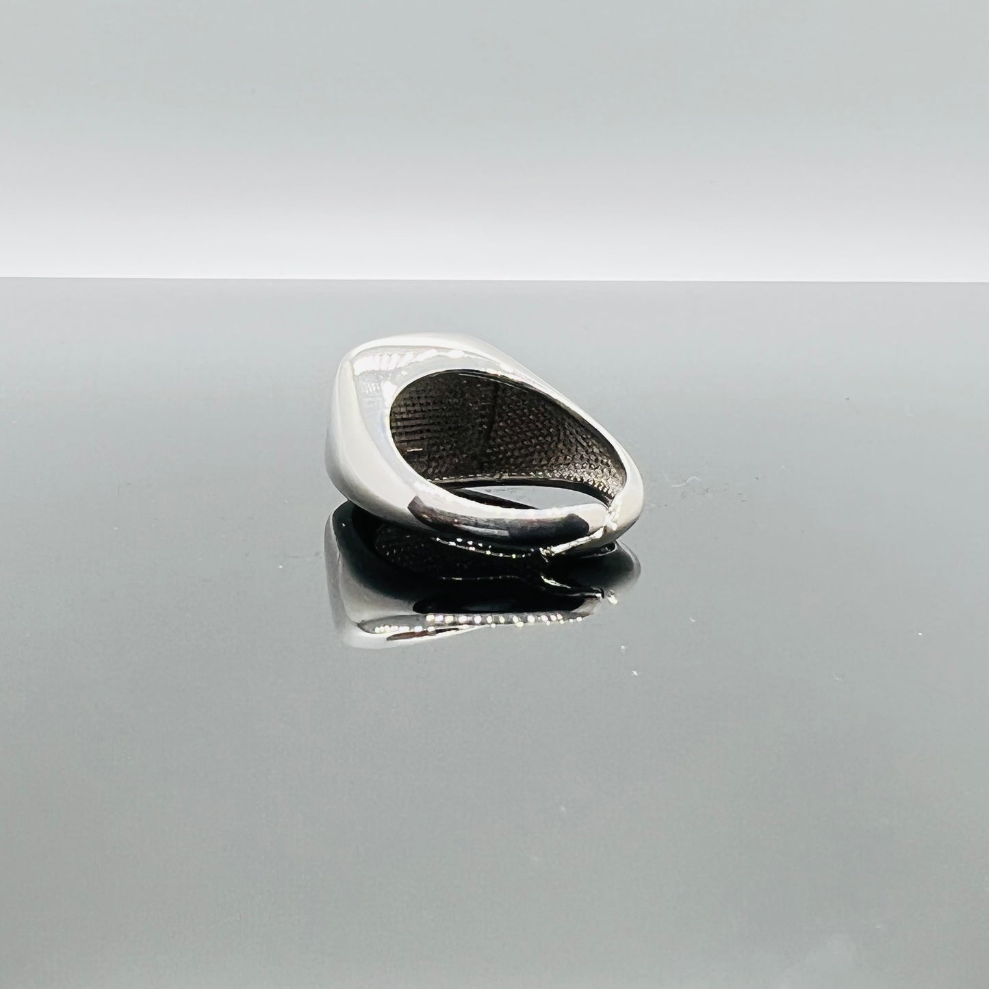 Anello chevalier quadrato onice